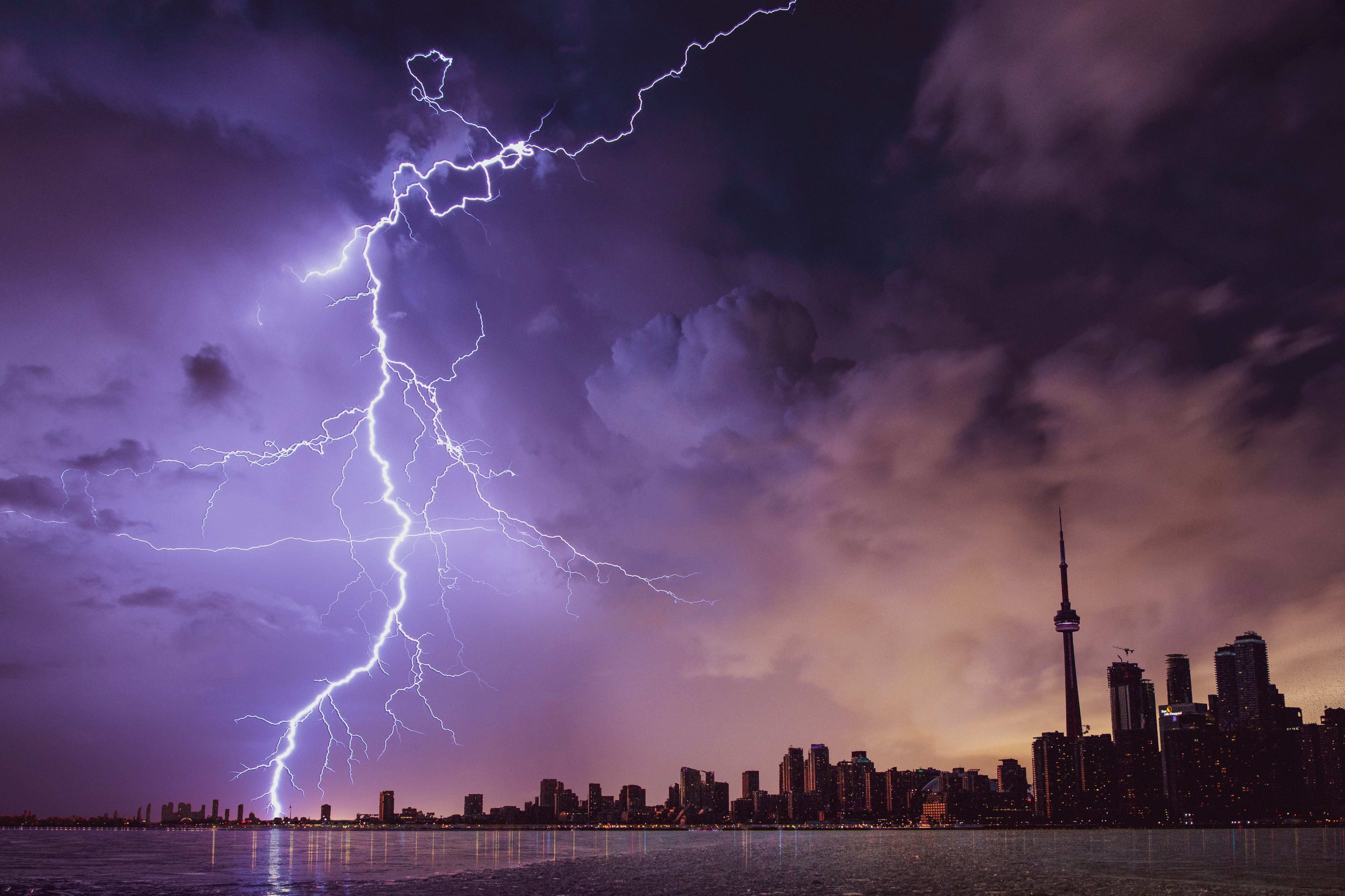 lightning and clouds